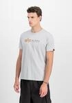 T-Shirt ALPHA INDUSTRIES "Alpha Label T-Shirt", Herren, Gr. S, grau (pastel grau),