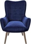 Ohrensessel PLAYBOY "BRIDGET", dunkelblau, B:68cm H:99cm T:77cm, Sessel, Ohrensessel