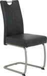 Freischwinger HELA "Sophia S", schwarz (vintage anthrazit, edelstahlfarben, vintage