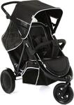 Geschwisterwagen HAUCK "Freerider black", Baby, schwarz, Nylon, Kinderwagen