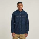 Jeanshemd G-STAR "Dakota Slim", Herren, Gr. S, N-Gr, blau (worn in deep sea),