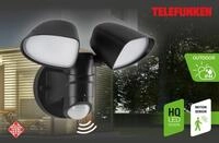LED Au&szlig;en-Wandleuchte TELEFUNKEN "BILBAO", schwarz (wei&szlig;, neutral), Leuchten, LED