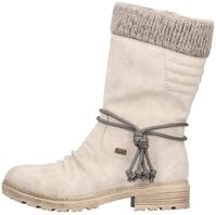 Winterstiefel RIEKER, Damen, Gr. 40, Warmfutter, beige, Lederimitat, Textil, Schuhe
