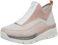 Schlupfboots RIEKER, Damen, Gr. 36, beige (beige kombiniert), Nubuklederimitat,