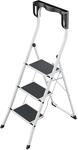 Trittleiter HAILO "ComfortLine", wei&szlig;, B:48cm H:133cm L:75cm, Kunststoff, Stahl,