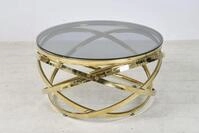 Couchtisch SALESFEVER "mit Design-Gestell in Stainless Steel f&uuml;r stilvolles Wohnen",