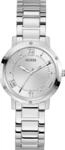 Quarzuhr GUESS "DAWN", silber (silberfarben), Armbanduhren, Damen, Quarzuhr,