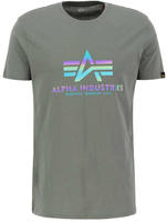 T-Shirt ALPHA INDUSTRIES "Basic T-Shirt BL Rainbow Ref.", Herren, Gr. XS, gr&uuml;n