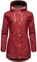 Regenmantel NAVAHOO "Regenmantel Rainy Forest", Damen, Gr. XS, rot (blood rot),