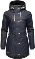 Regenmantel NAVAHOO "Regenmantel Rainy Forest", Damen, Gr. XS, blau (navy),