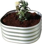 Hochbeet VITAVIA "Terra Rund 401", silber (silberfarben), B:82,1cm H:40,1cm T:82,1cm,