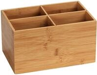 Badorganizer WENKO "Terra", braun, B:22cm H:12cm T:22cm, Bambus, Aufbewahrungsboxen,