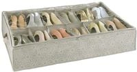 Unterbettkommode WENKO "Modell Balance", bunt (stoff: taupe, folie: transparent,