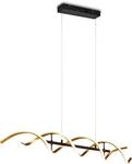 TRIO LEUCHTEN LED Pendelleuchte "Sequence", gold (goldfarben), 1, H: 150cm, 1 Stk.,