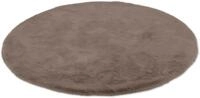Fellteppich "Tender" Gr. 9, braun (cappuccino), H:26mm &Oslash;:120cm, Kunstfaser, SCH&Ouml;NER