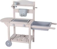 Outdoor-Spielk&uuml;che ROBA "Mobile Matschk&uuml;che BBQ, aus Holz", grau, Spielk&uuml;chen,