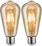 PAULMANN LED-Leuchtmittel "Bundle ST64 gold 2x 6,5 W", Energieeffizienz: F,