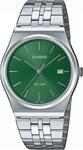 Quarzuhr, silber (edelstahlfarben, grasgr&uuml;n), CASIO TIMELESS COLLECTION,