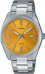 Quarzuhr, silber (edelstahlfarben, gelb), CASIO TIMELESS COLLECTION, Armbanduhren,