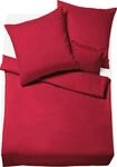 Bettw&auml;sche FLEURESSE "Lech 3089", rot, B/L: 200cm x 220cm, 1 Stk., 2 Stk., Flanell,