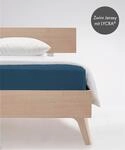 Spannbettlaken FLEURESSE "Comfort", blau (denim), B:180cm, Jersey-Elasthan,