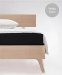 Spannbettlaken FLEURESSE "Colours in Gr. 90x200, 140x200 oder 180x200 cm", schwarz,