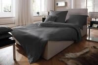 Bettw&auml;sche FLEURESSE "Colours in 135x200, 155x220 oder 200x200 cm", grau