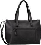 Shopper TOM TAILOR "Elis", Damen, Gr. B/H/T: 35cm x 22cm x 13cm, schwarz,