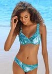 Bikini-Hose LASCANA ACTIVE "Coal", Damen, Gr. 34, N-Gr, blau (petrol, bedruckt),