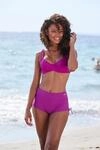 Bikini-Hotpants LASCANA, Damen, Gr. 42, N-Gr, pink (fuchsia), Polyamid, unifarben,