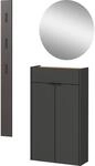 Garderoben-Set GERMANIA "GW-Ameca", grau, B:86cm H:200cm T:22cm, Spanplatte,