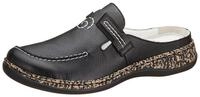 Clog RIEKER, Damen, Gr. 39 (5,5/6), schwarz, Lederimitat, Schuhe Clog, Sommerschuh,
