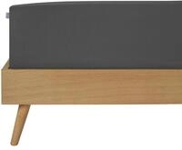 Spannbettlaken SCHIESSER "Elli", grau (dunkelgrau), B:100cm L:200cm, Jersey-Elasthan,