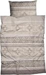 Bettw&auml;sche CASATEX "Majella", grau (taupe), B/L: 135cm x 200cm, 1 Stk., 1 Stk.,