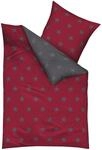 Wendebettw&auml;sche KAEPPEL "Stars", rot (rubin), B/L: 155cm x 220cm, 1 Stk., 1 Stk.,