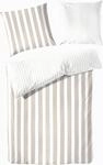 Wendebettw&auml;sche PRIMERA "Delf", grau (taupe), B/L: 135cm x 200cm, 1 Stk., 1 Stk.,