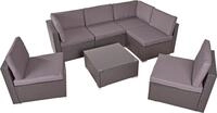 Gartenlounge-Set GARDEN PLEASURE "SANSIBAR", grau, Stahl, Sitzm&ouml;bel-Sets,