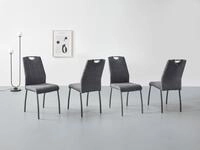 Esszimmerstuhl HELA "ELIF", grau (anthrazit, grau, anthrazit), B:44cm H:96cm T:64cm,