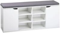 Schuhschrank KESPER "Schuhschrank mit Sitzkissen, 2 T&uuml;ren, FSC", wei&szlig;, B:103cm