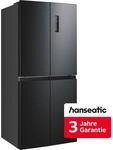 HANSEATIC Multi Door "HCDC18080C", Energieeffizienz: C, silber (schwarz), B:79cm