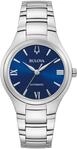 Automatikuhr BULOVA, silber (silberfarben, blau), Armbanduhren, Damen, Automatikuhr,