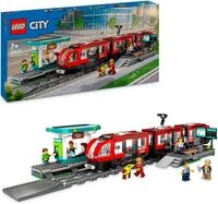 Konstruktionsspielsteine LEGO "Stra&szlig;enbahn mit Haltestelle (60423), LEGO City",