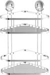 Duschregal EISL, silber (chrom), B:22cm H:34cm T:18cm, Edelstahl, Regale, Duschregal,