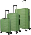 Trolleyset TRAVELITE "MOOBY 3-teilig Reisekoffer Hartschale", Damen, gr&uuml;n,