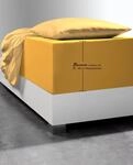 Spannbettlaken FLEURESSE "Comfort XL", gelb (sonne), 1 Stk., Mako-Jersey, 140x200
