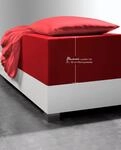 Spannbettlaken FLEURESSE "Comfort XL", rot (bordeaux), 1 Stk., Mako-Jersey, 140x200