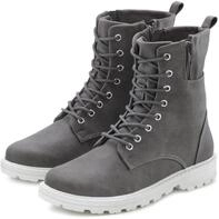 Stiefelette LASCANA, Damen, Gr. 38, grau, Obermaterial: 100% Textilmaterial.