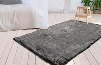 Teppich ME GUSTA "Tender 125", grau (anthrazit), B:120cm H:52mm L:170cm,