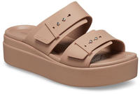 Pantolette CROCS "Brooklyn Low Wedge", Damen, Gr. 41, braun (latte), Croslite&trade;,