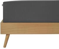 Spannbettlaken SCHIESSER "Jessi aus 100% Baumwolle", grau (dunkelgrau), B:180cm